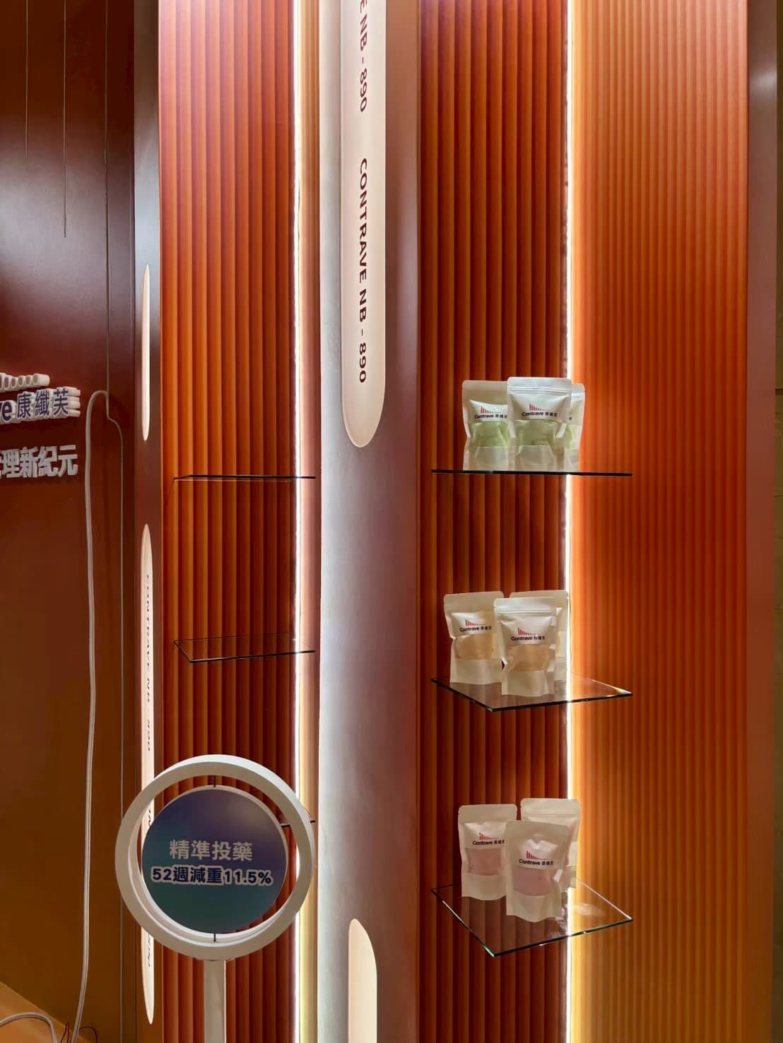 產品展示區與分類陳列|完整產品線以分類明確的方式呈現,讓醫師快速找到感興趣的品項